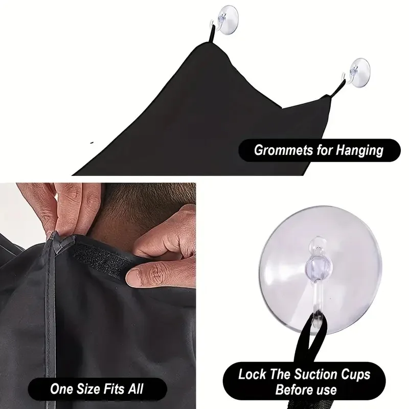 Male Shaving Apron Beard Catcher Cape Care Bib Face Shaved Hair Adult Bibs Shaver Cleaning Hairdresser Gift for Man Clean Apron