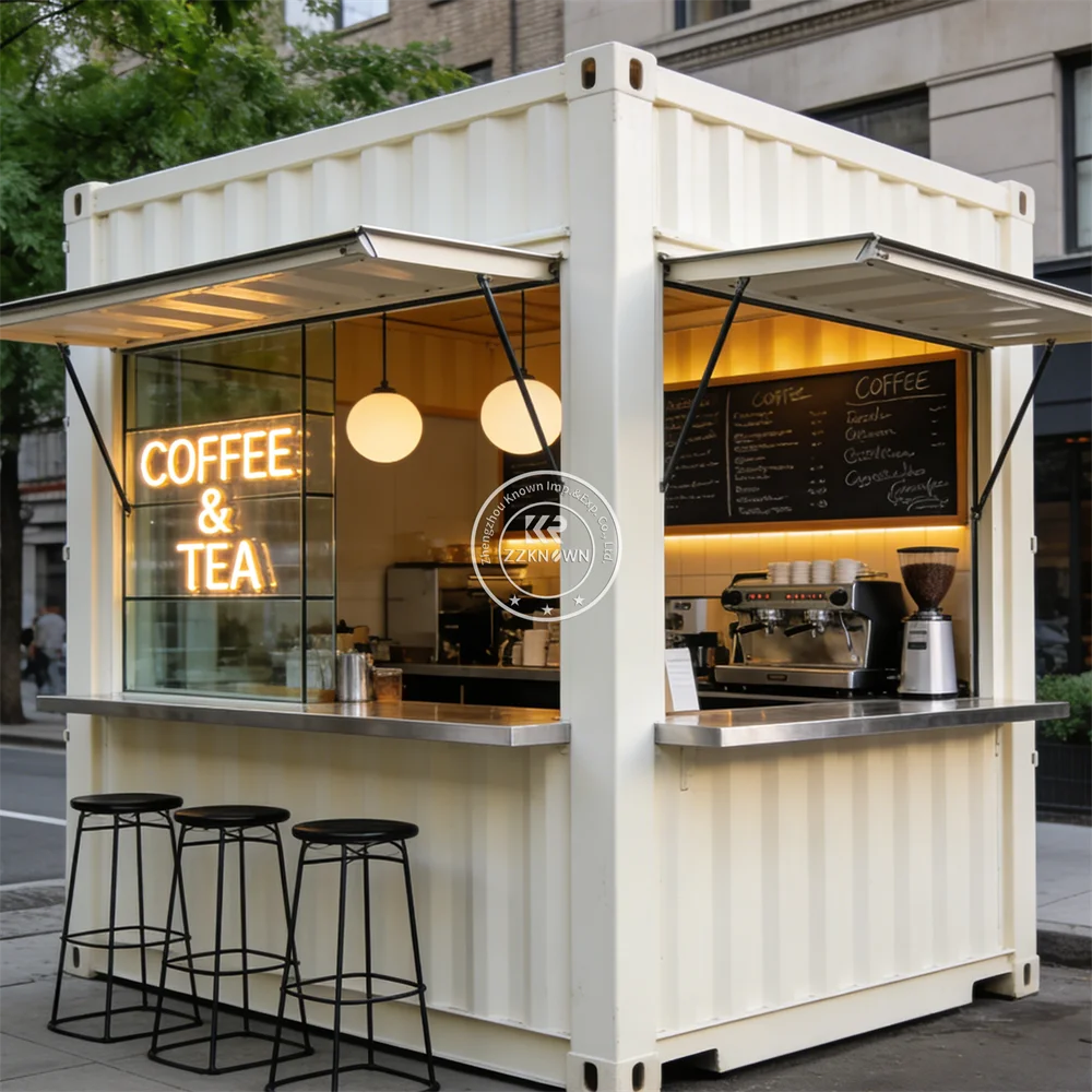 Compact Portable Container House Luxury Container Store Restaurant Coffee Shop Restaurant Prefabricated Bar Full Kitchen
