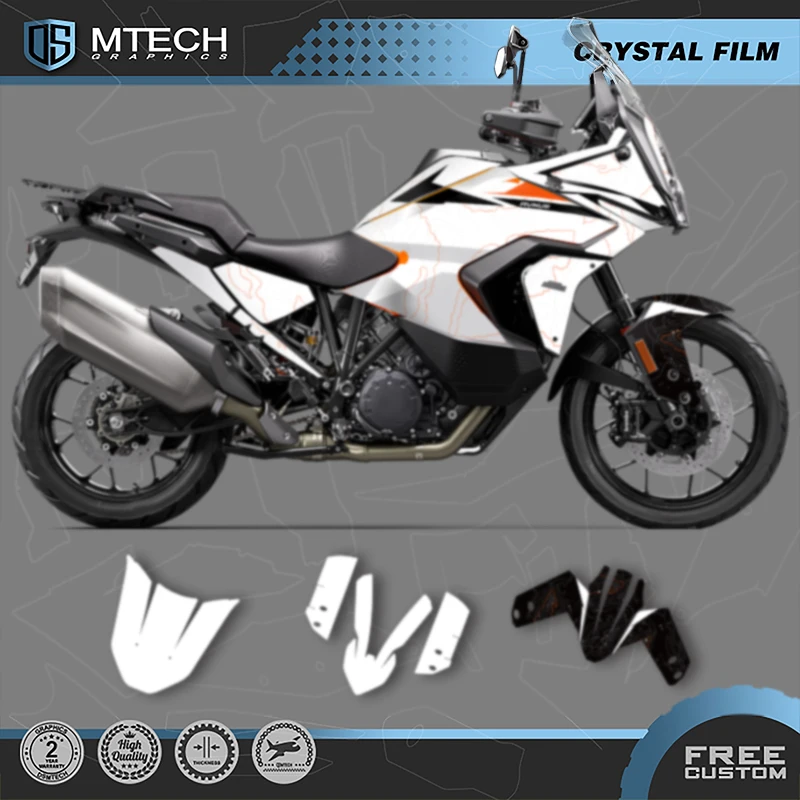 

DSMTECH Custom Motorcycle Graphics For KTM 2021 2022 2023 ADV 790 1290 R S Decals Stickers Kits 004