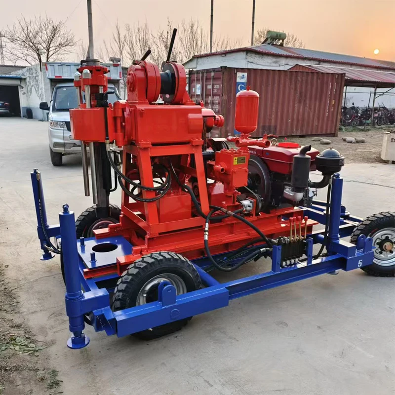 100m 200m 300m Hydraulic Core Water Well Drilling Rig Mobile Water Well Drilling Machine