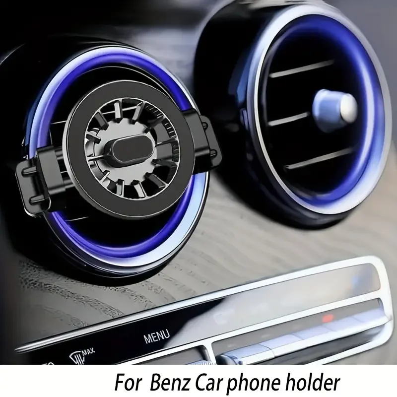 Strong Phone Holder for iPhone 17/16/15/14/13 Plastic Car Air Outlet Vent Mount Gravity Bracket Compatible with Mercedes Benz view 3