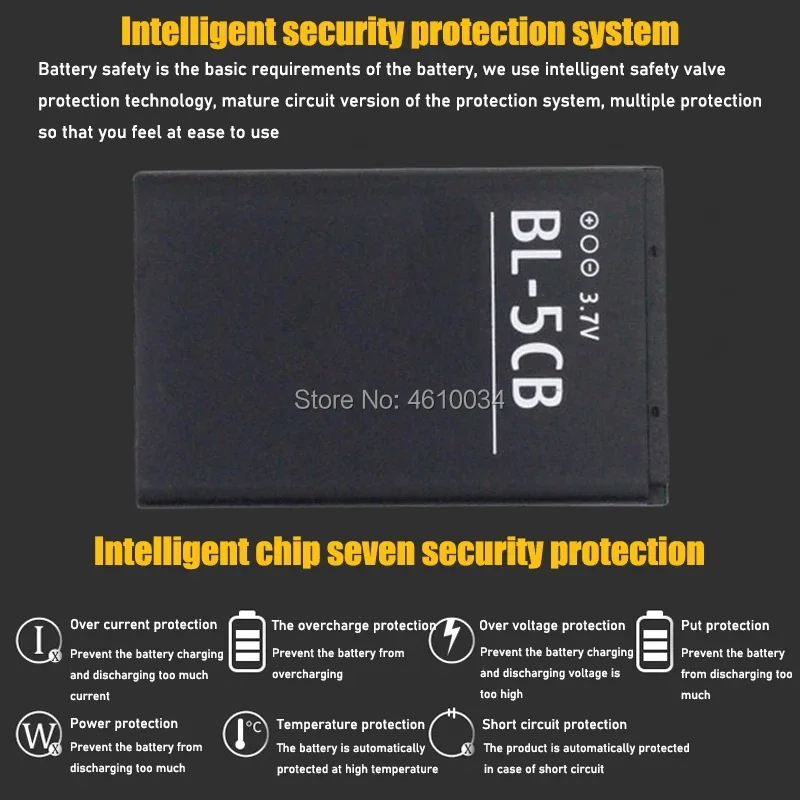 BL-5CB BL 5CB البطارية ل نوكيا 1800 E60 3600 3660 6620 6108 3108 2135 6086 6108 6230 6820 7610 بطاريات