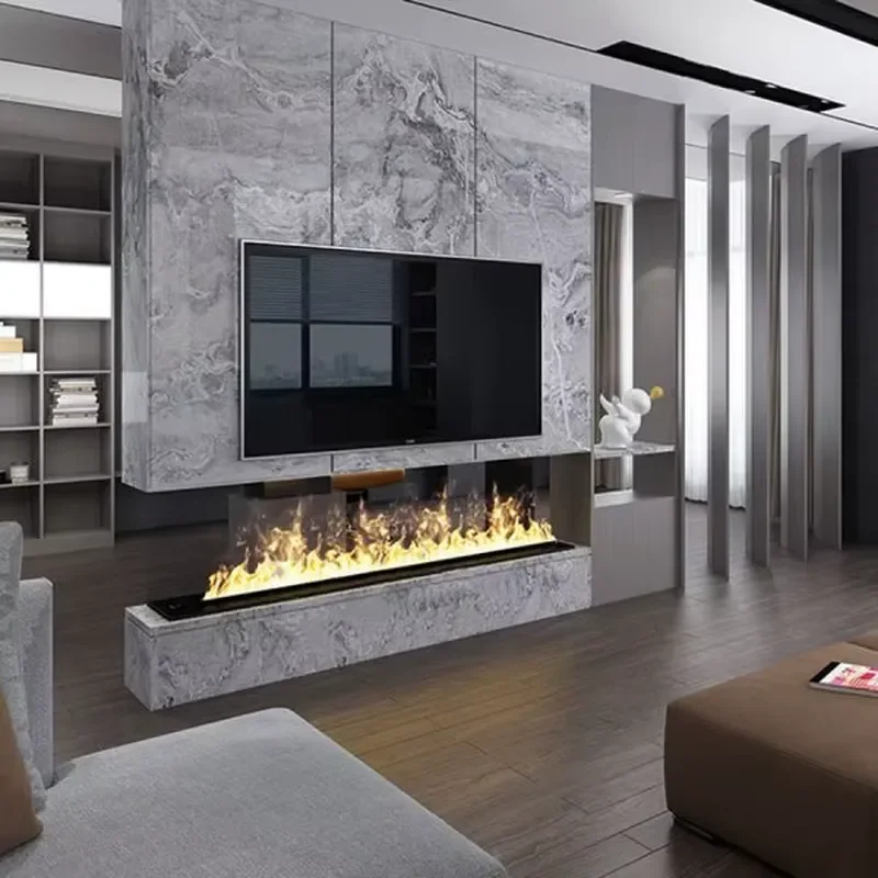 for 36 Inch Ethanol Fireplace with Remote Control Modern Indoor Type Suitable for Hotel Use High Quality