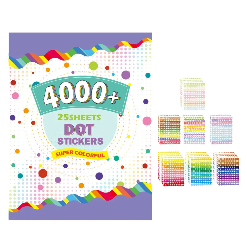 

1 Book Of Colorful Dot Stickers Round Labels For Organization Diy Color Coding Home Office Supplies Small