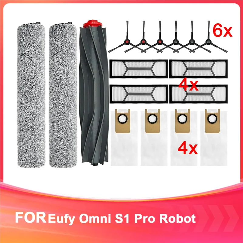 

ABBZ-S1 Pro Запасные части Аксессуары Основная щетка пылесоса X1, боковая щетка X6, моющийся фильтр X4 Мешок для пыли X4, роликовая швабра X3