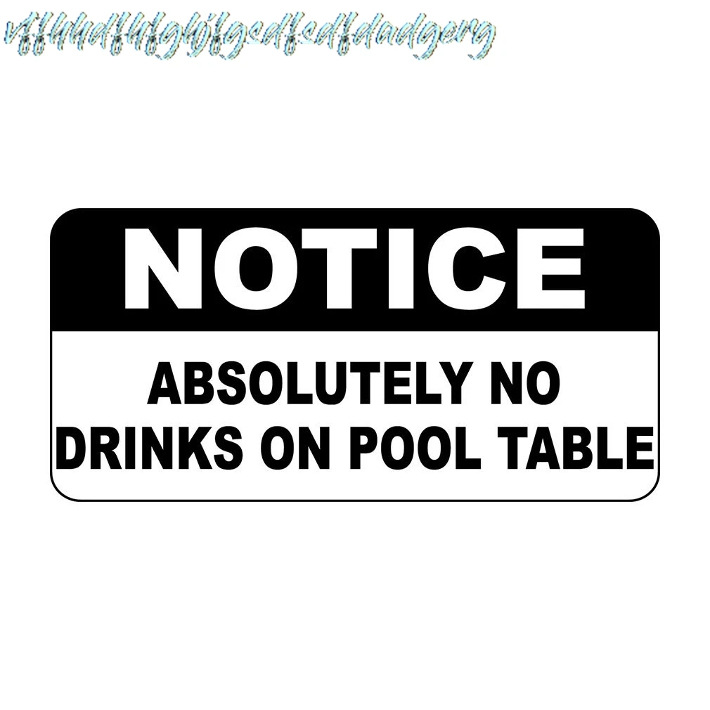 Fastasticdeals Notice Absolutely No Drinks On Pool Table Vintage Style Metal Sign 8 X 12 in sign