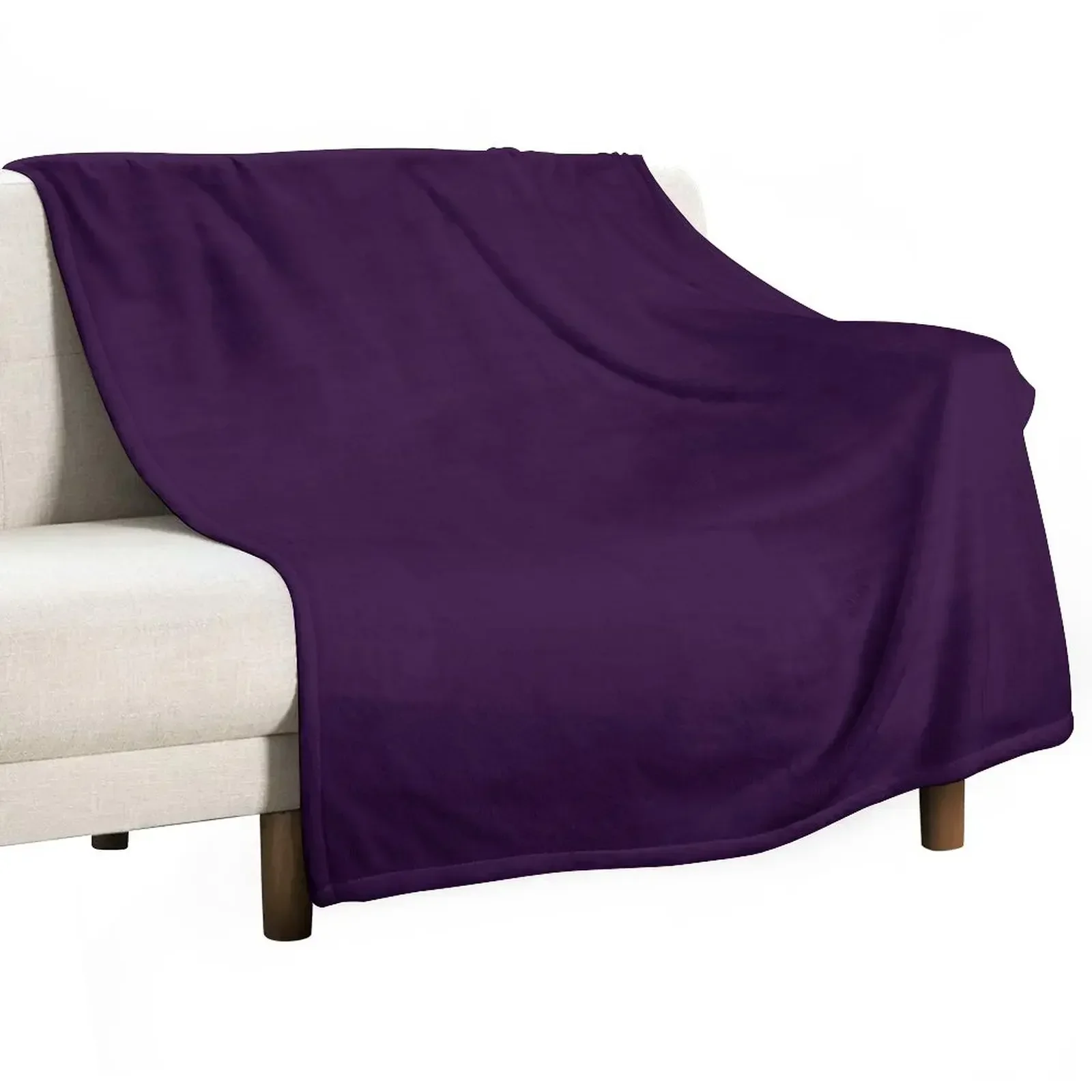 Aubergine Throw Blanket Designers Plaid Blankets