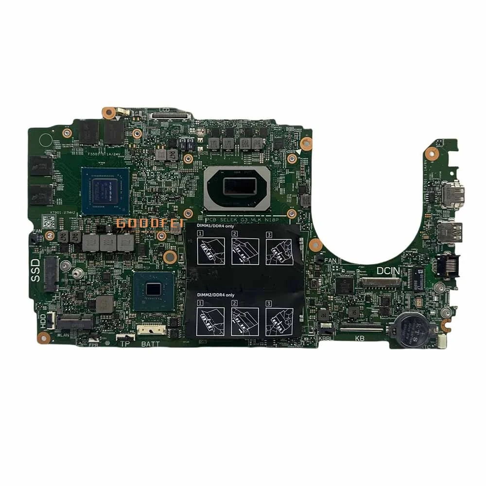

Laptop Motherboard Notebook Mainboard With i7-10750H CPU GTX1650-V4G GPU 19795-1 For Dell G3 3500 G5 5500 100% Tested OK