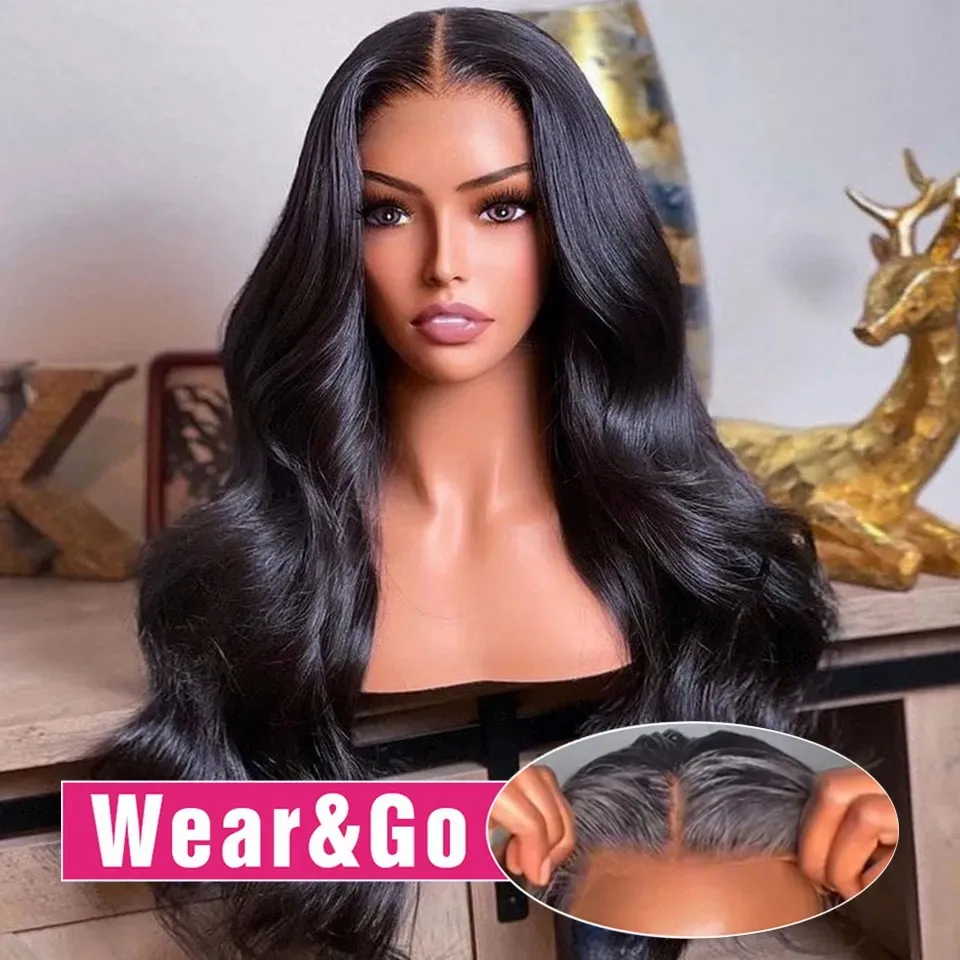 Glueless Wigs Ready To Wear Body Wave Human Hair Wigs 30 32 Inch 5×5 6x4 HD Lace Closure Wig Pre Plucked Pre Cut Human Hair Wigs