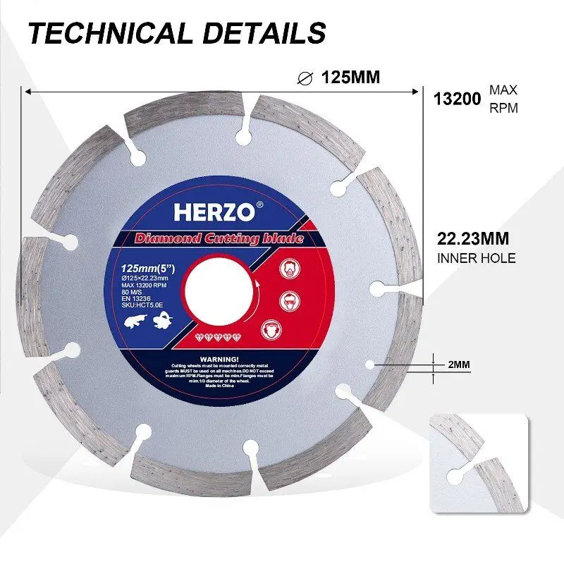 Herzo 125mm schneid scheibe diamant multifunktion ales schneid sägeblatt fliesen keramik schneider für winkels chl eifer