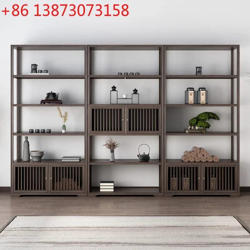 

New Chinese partition ornament, tea storage, tea room cabinet, tea cabinet rack