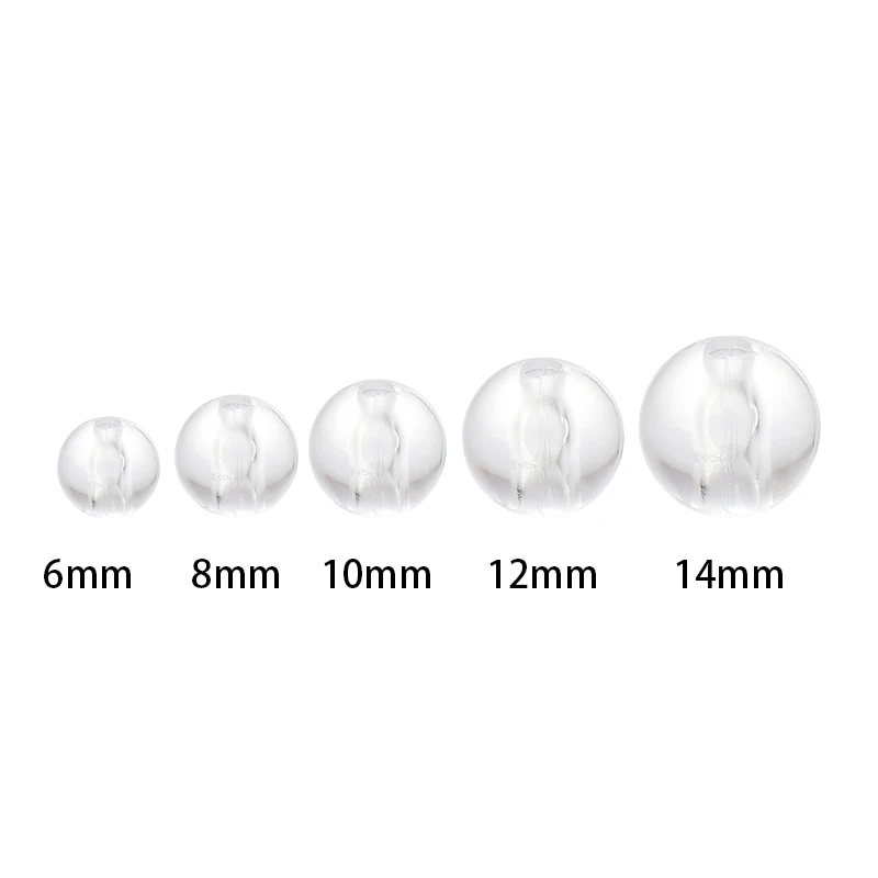 30-100pcs/lot Acrylic Round Beads Transparent White Loose Spacer Beads For DIY Bracelet Necklace Jewelry Making Accessories