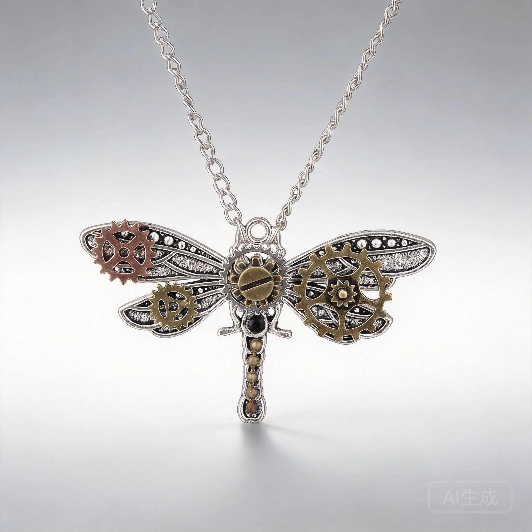 Vintage Steampunk Dragonfly Pendant Necklace Electroplated Unique Chinese Style Lucky Blessing Jewelry For Women Men Daily Party