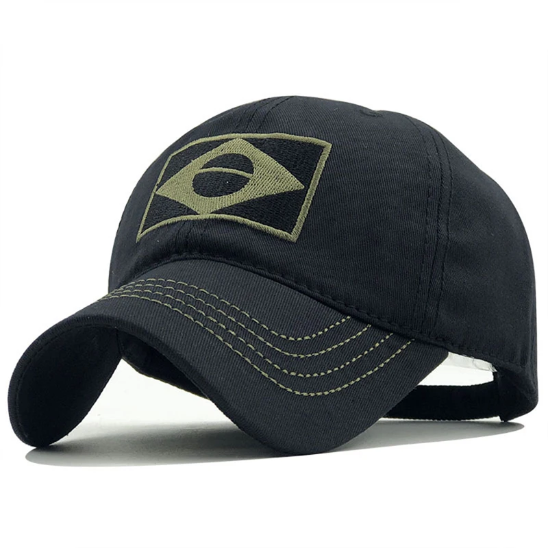 New Arrival Tactical Baseball Men Women Brazil Flag Embroidery Snapback Outdoor Sports Golf Visor Casual Cotton Dad Hat EP0113