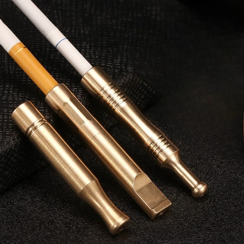 Metal Cigarette Nozzle Thick and Medium Thin Branch with Tie Rod Filter Element Recycled Filter, Can Be Washed