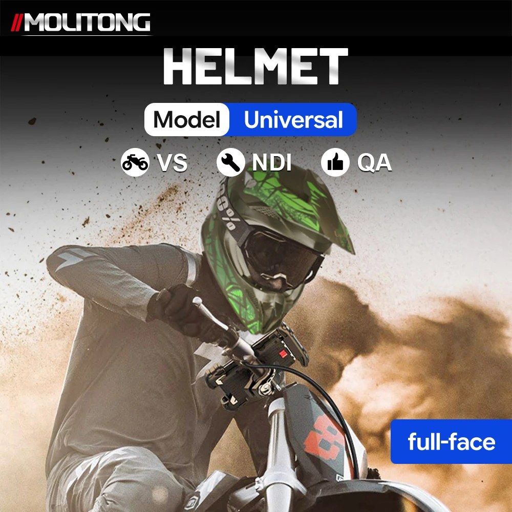 Mountain Biking Full Face Helmet - Kask motocyklowy do motocrossu i jazdy
