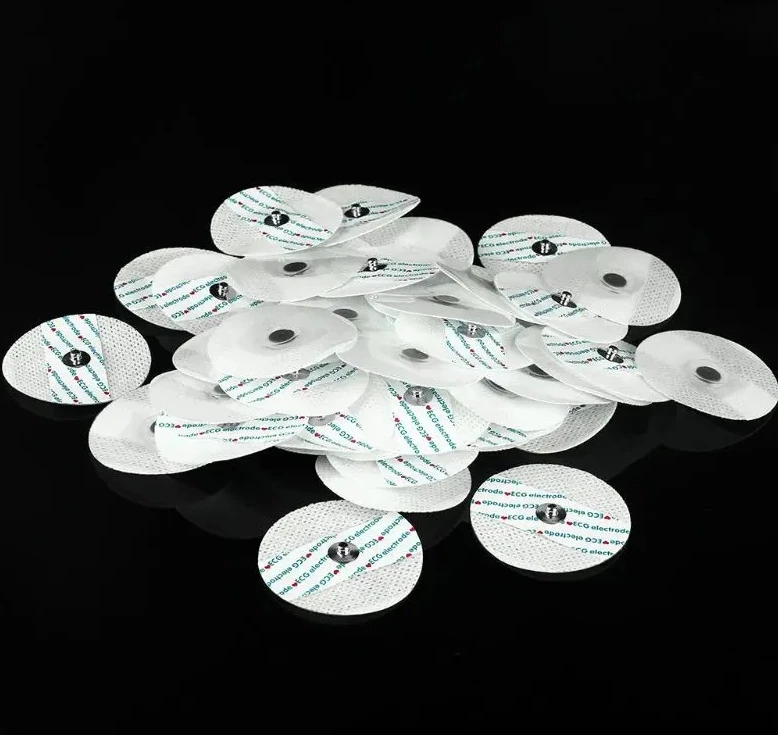 50 poster per elettrocardiogramma, elettrodi circolari, tessuto non tessuto per adulti, nuova patch per accessori per macchine per elettrocardiogramma