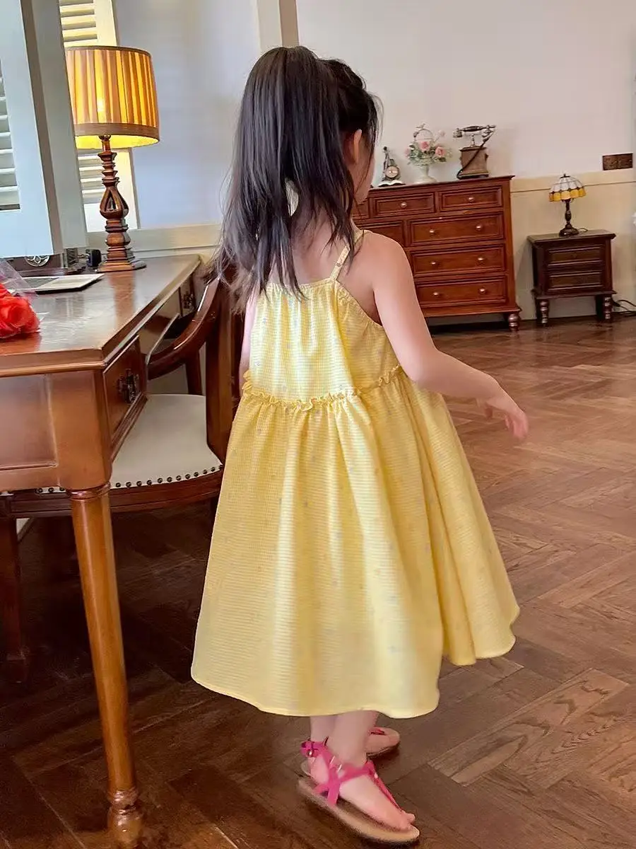 

Children's Clothing 2026 New Rural Style Strap Dress Summer Children's Princess Dress Sweet and Fashionable Dress for Babies