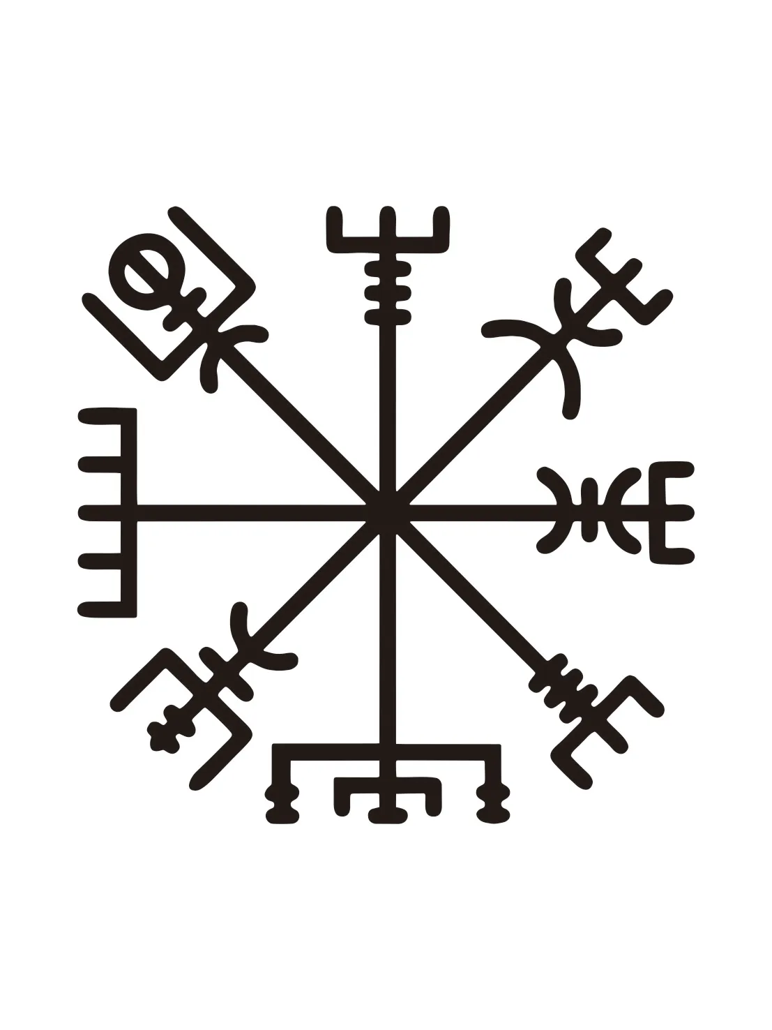 Various Sizes Colors Viking Rune Vegvisir Talisman funny car sticker and decal vinyl auto car stickers choose size
