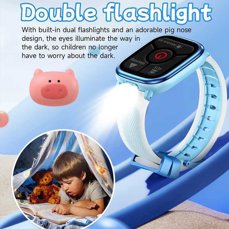 2026 New Children Smart Watch Alarm Clock LED Flashlight Waterproof Kids smart watch learn  Puzzle Games Smartwatch Girls boy