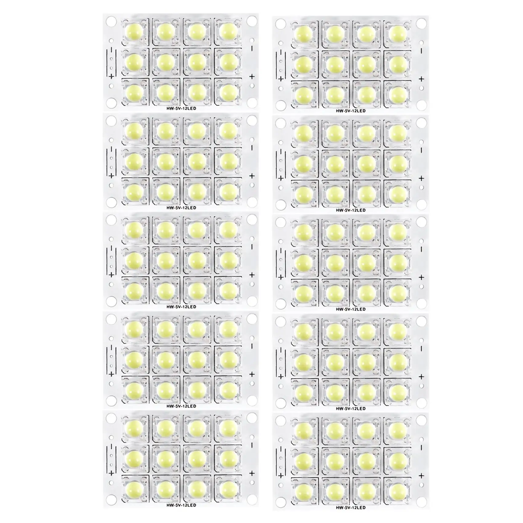 

10X New DC 3V 5V 12 LED Super Bright White Piranha LED Circuit Board LED Lights Light Yacht-B51B