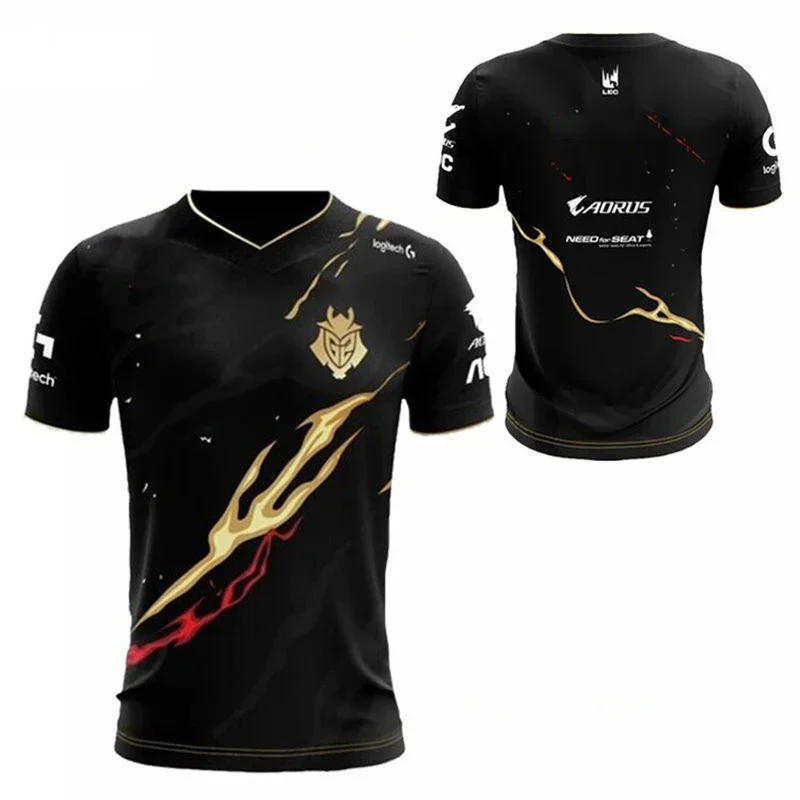 2024 New G2 Esports T Shirt Game CSGO Women Men 3D Print Oversized Tops Girl Boys Short Sleeve Teen Quick Shipping Leisure