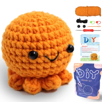 YAMAXIN DIY Crochet Kit for Beginners Easy Craft Tool Set with Small Octopus Themed…
