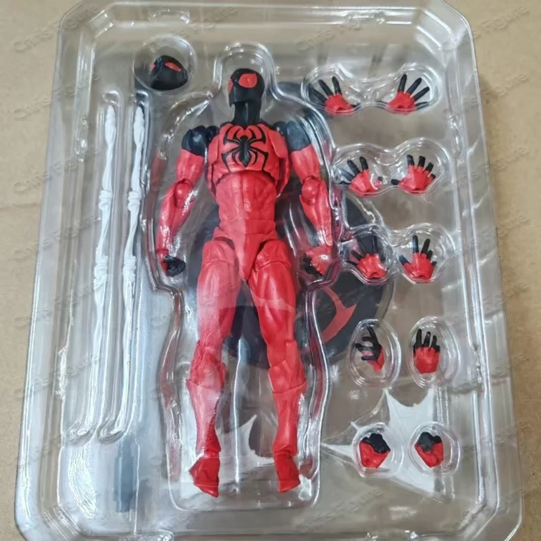 

In Stock Mess Toys Spider Man Scarlet Spider Kaine Parker Messtoys Spiderman Black Suit Symbiote Anime Action Figure Gift Toys