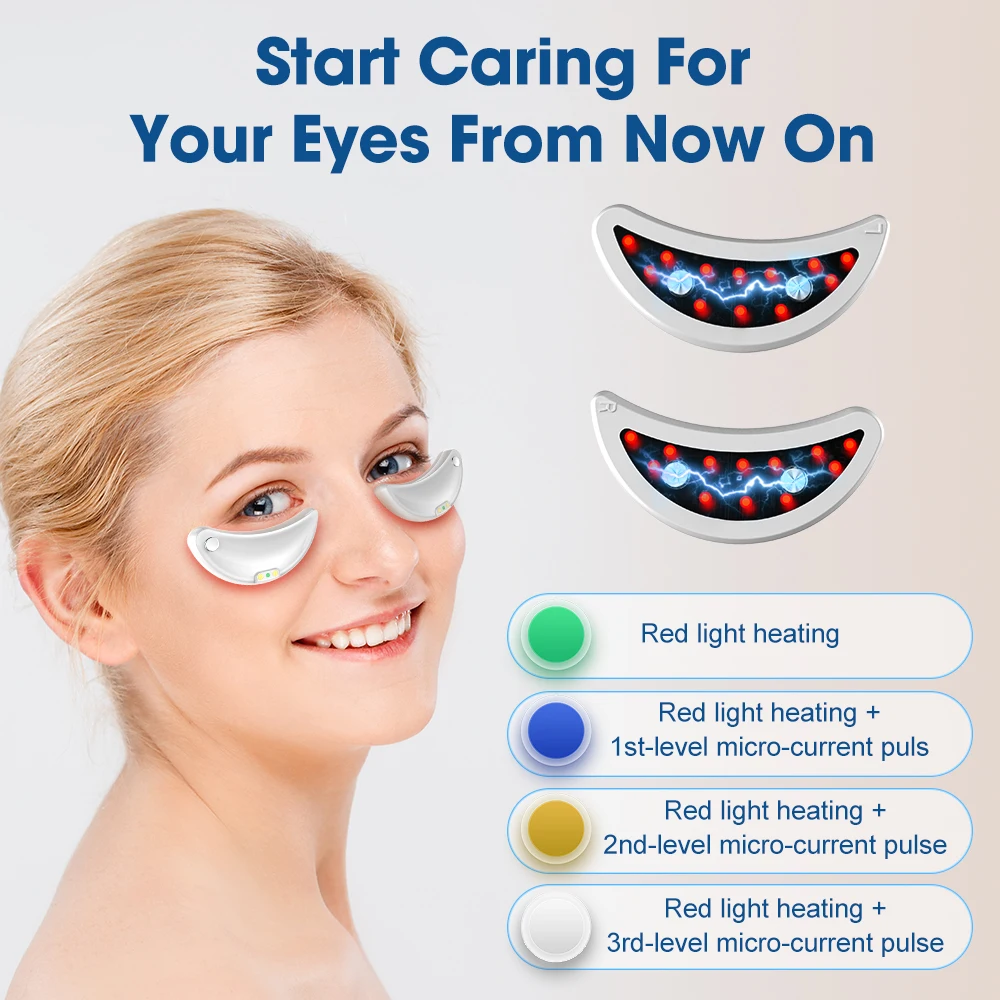 EMS Eye Massager Relief Electric Eye Device Facial Relieve Fatigue Massage To Reduce Dark Circles Lines Swelling Anti-Wrinkle