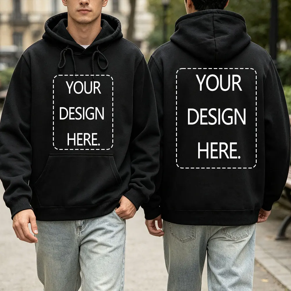 Custom Hoodie Men Women Personalized Sweatshirt DIY Print Your Design Pullover Unisex Tops Autumn Streetwear Customized Gift