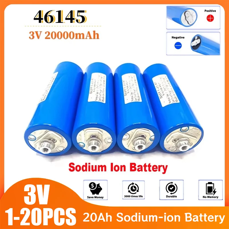 Grade A SIB 3V 46145 Sodium Ion Battery Grade A Rechargeable 3.1V 20Ah Na Battery for Scooters Tools Cars Drone Toy Flashlight