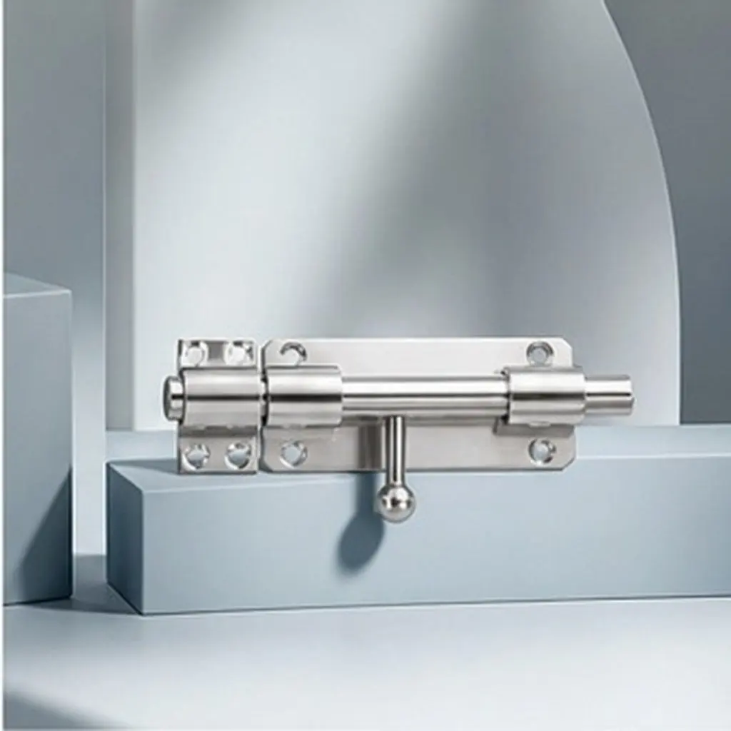 1Pcs Premium Thickened Door Lock Stainless Steel Safety Latch for Home Office Security Door Locking System Smooth Quiet