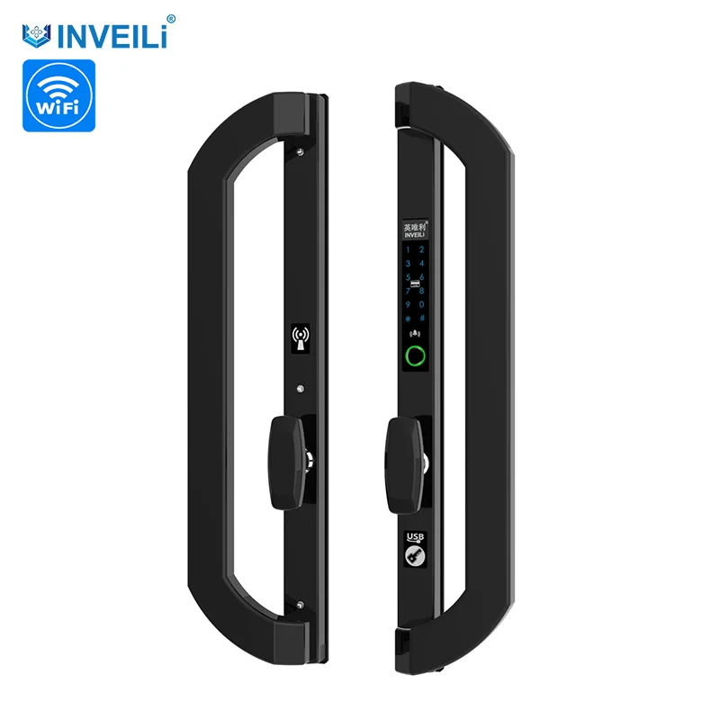 

INVEILi Waterproof Smart door lock Broken Bridge Aluminum Sliding Swing Door Fingerprint Smart Door Lock