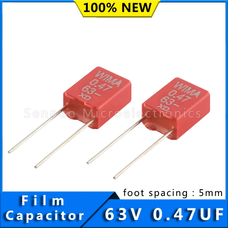 5/10pcs New German WIMA Film Capacitor MKS2 63V 0.47UF 63V 474 Pitch 5mm Audio Infinity Capacitor MKS2C034701C00KSSD