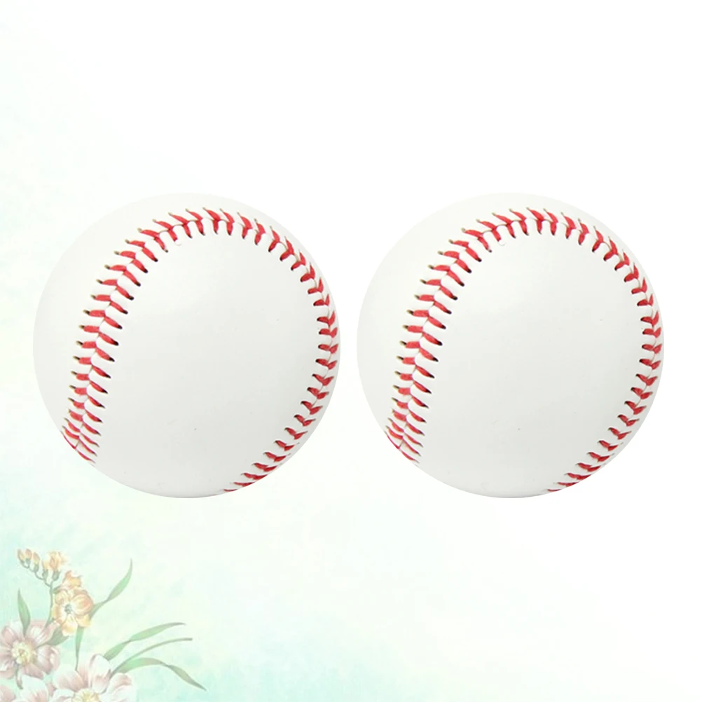 

2pcs Training Baseball For Kids Premium Baseball Ball Practice Handmade Outdoor Sports Bounce Ball Durable Safe Play Skill