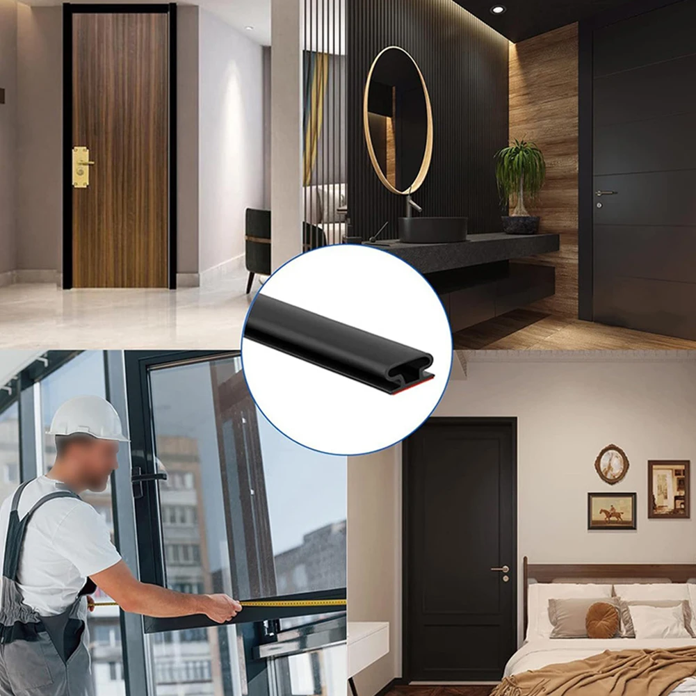 1 шт., уплотнительная лента для дверей, D-образная самоклеящаяся защита от сквозняков для дверей, устойчивая к атмосферным воздействиям, для окон, звукоизоляционная изоляция