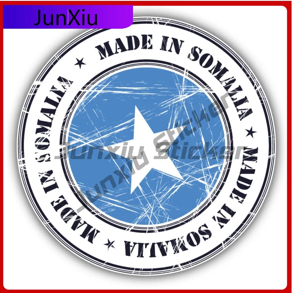 

Made In Somalia Grunge Flag Stamp Car Decal Bumper Stickers Cool Style Bumper Use For Laptop Surface Car Sticker Accessories