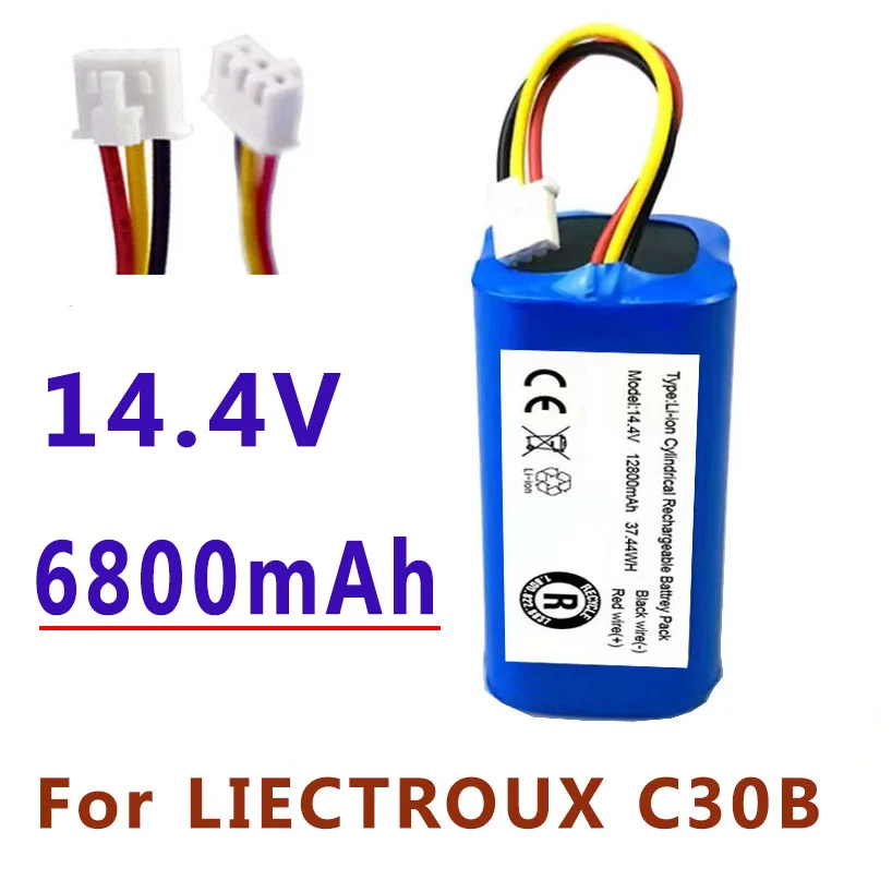 100%.Original.(For C30B).Battery.For.Lirctroux.C30B.Robot.Vacuum.Cleaner.14.4V. 2800mAh,/8800mAh/9900mAh/12800mah Lithium Cell