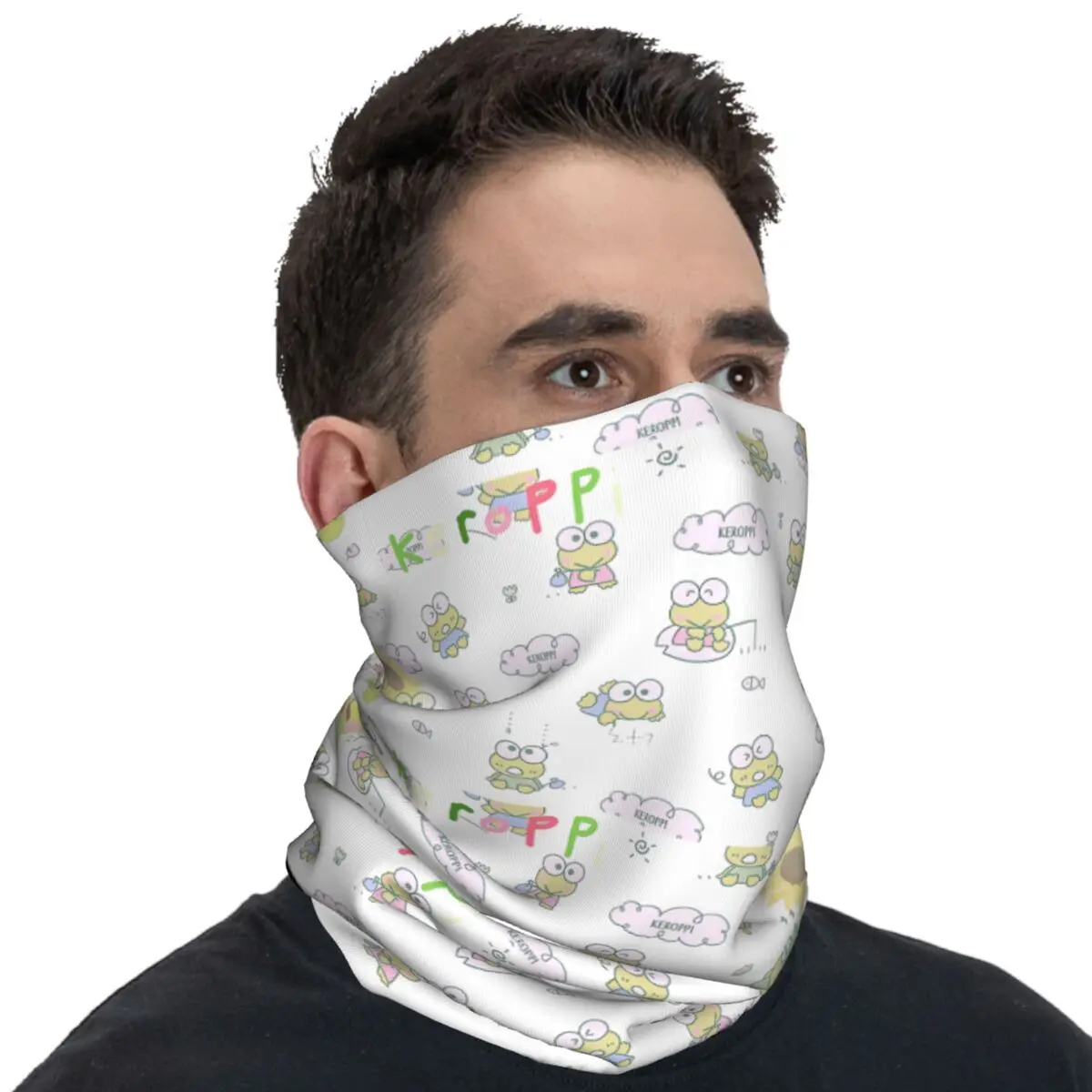 Keroppi Balaclava Hunting Fishing Face Cover Mask Male Fashion UV Protection Cycling Mask Neck Cover Neck Gaiter