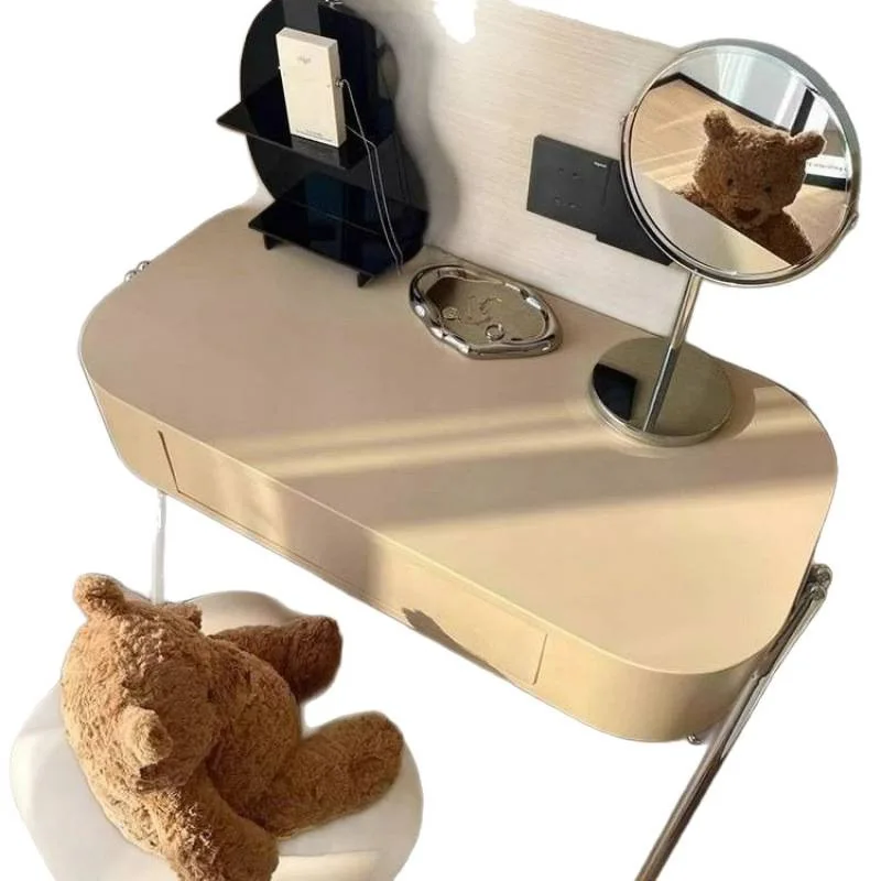 Dresser Nordic light luxury girl bedroom small Internet celebrity makeup table bedside drawer storage desk view 3