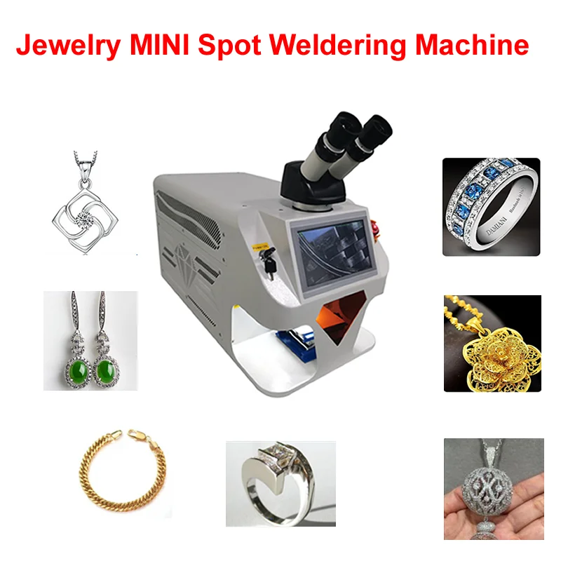 100W Micro Laser Soldering LY60PW 200W YAG Laser Touch Screen Control Jewelry Spot Welding Machine  For Gold Silver Chain Ring