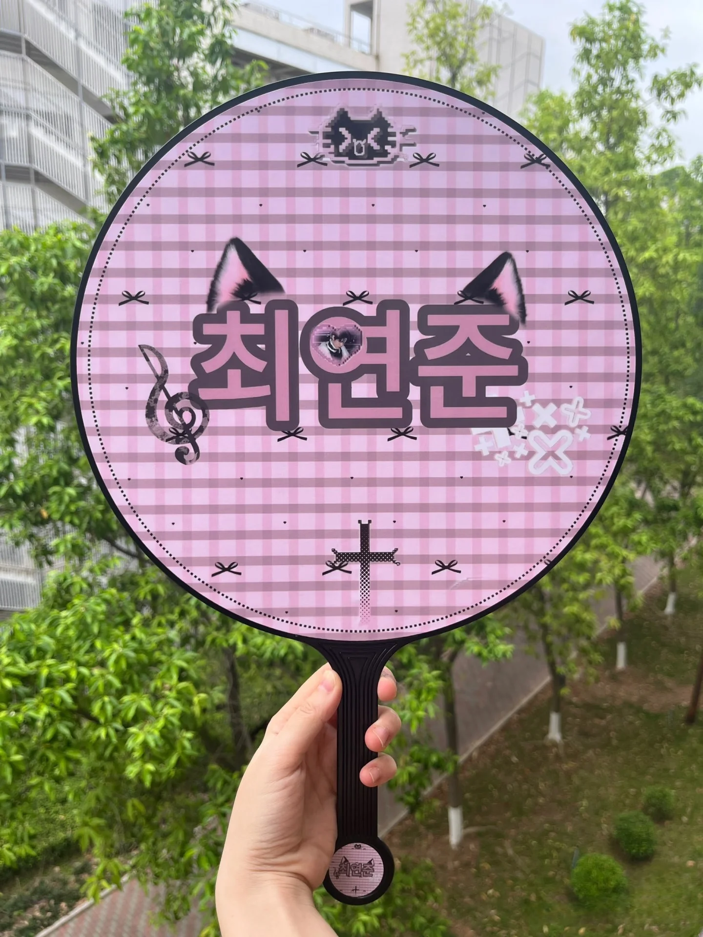 Custom Kpop Big Picket Hand Fan World Tour Concert Cheering Fan Thick Printing High Quality Korean Style with Transparent Cover