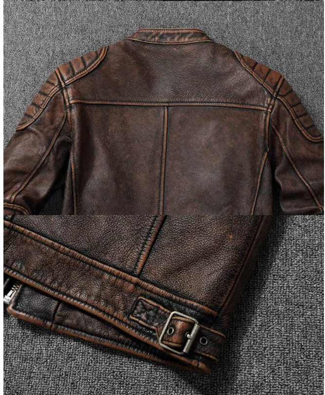 Men's Cycling Jacket Retro Casual Loose Outdoor Cycling Hiking Camping Travel Home Workwear Men's Motorcycle Leather Jacket