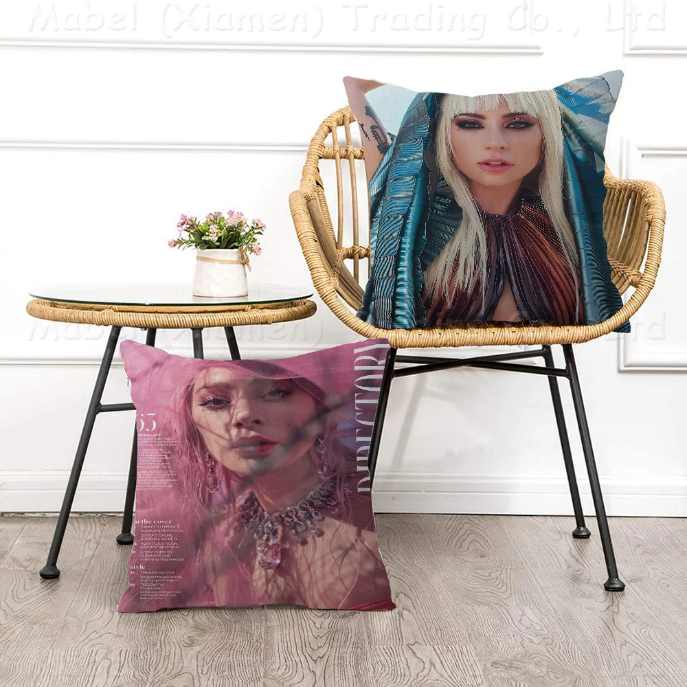 L-Lady G-Gaga Singer Stitch Lucky Dragon Pillow Cover Sofa Cushion Cover Home Room Decoration Children Gift