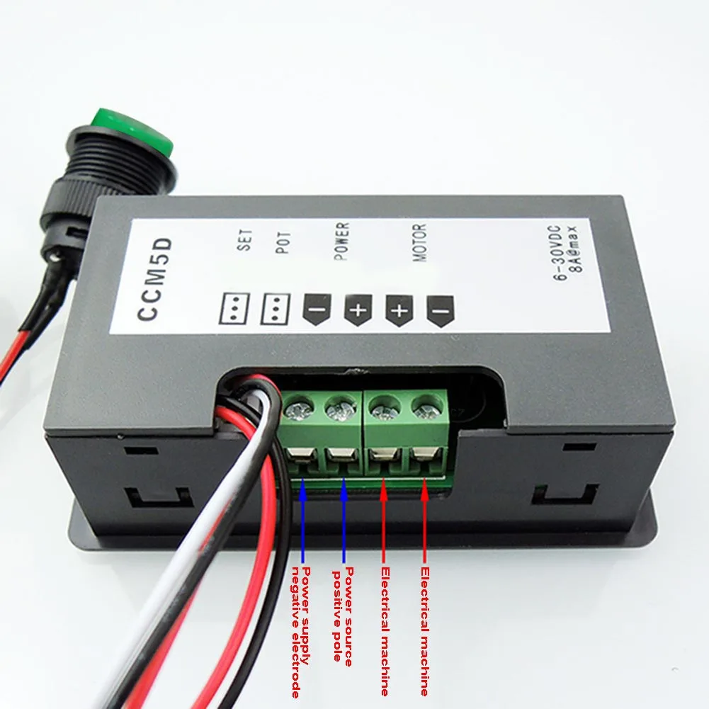 CCM5D Motor Controller Speed Regulator Adjustable Speed Switch 6V 12V 24V DC Motor PWM Controller Accessories for DC Motor