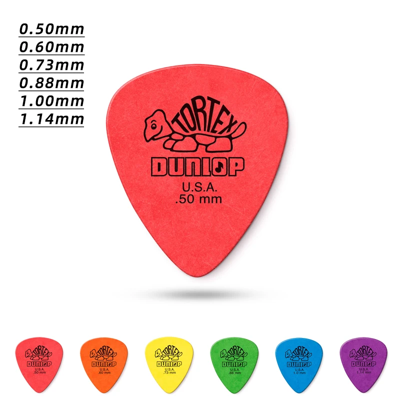 Dunlop  Pick. 418R STANDARD TORTEX material non-slip acoustic/electric guitar picks. Thickness: 0.50/0.60/0.73/0.88/1.00/1.14mm.