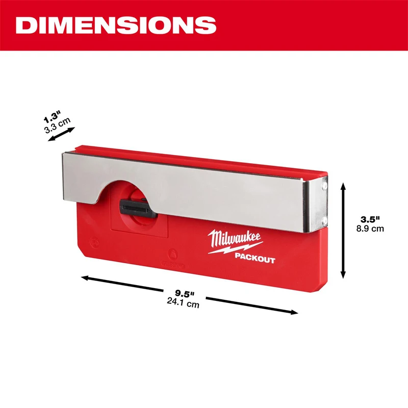 Milwaukee 48-22-8344 PACKOUT Gürtelclip-Rack, verstärktes Rack, sichere Montage, Messer, Maßbänder und mehr Lagerung, Wandmontage