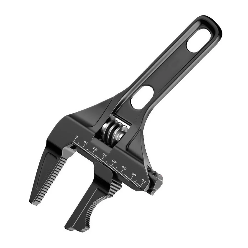 Adjustable Plumbing Wrench 6-68mm With Ergonomic Handle And Dual Sided Movable Sponges For Pipe And Fixture Tasks