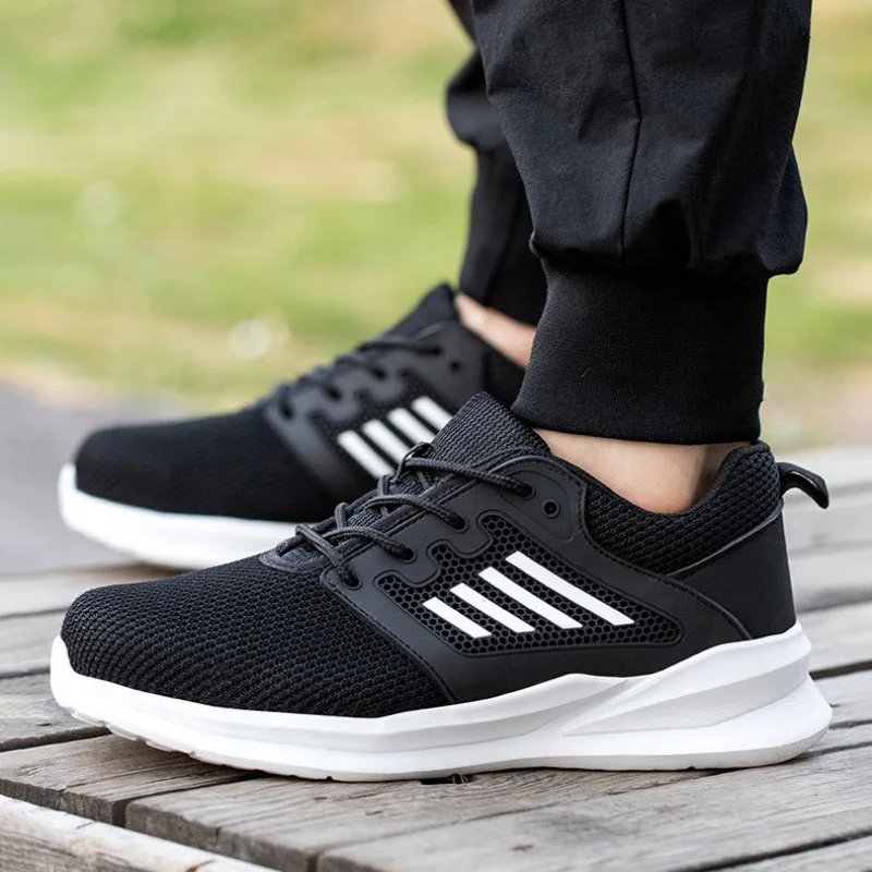 للجنسين شبكة غطاء صلب لأصبع القدم أحذية أمان الصيف للرجال خفيفة تنفس حذاء رياضة مريح غير قابل للتدمير Hombre العمل الأحذية #6