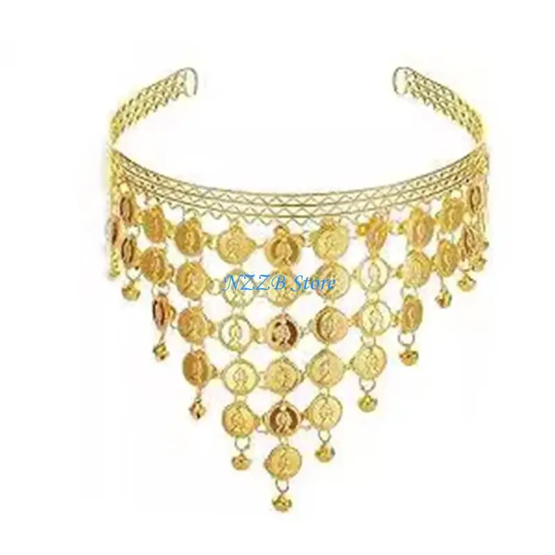 T21F Belly Dance Jewelry Set Gypsy เครื่องแต่งกายอุปกรณ์เสริมชุดเต้นรำหน้าท้องกำไลสะโพกสะโพกสะโพก
